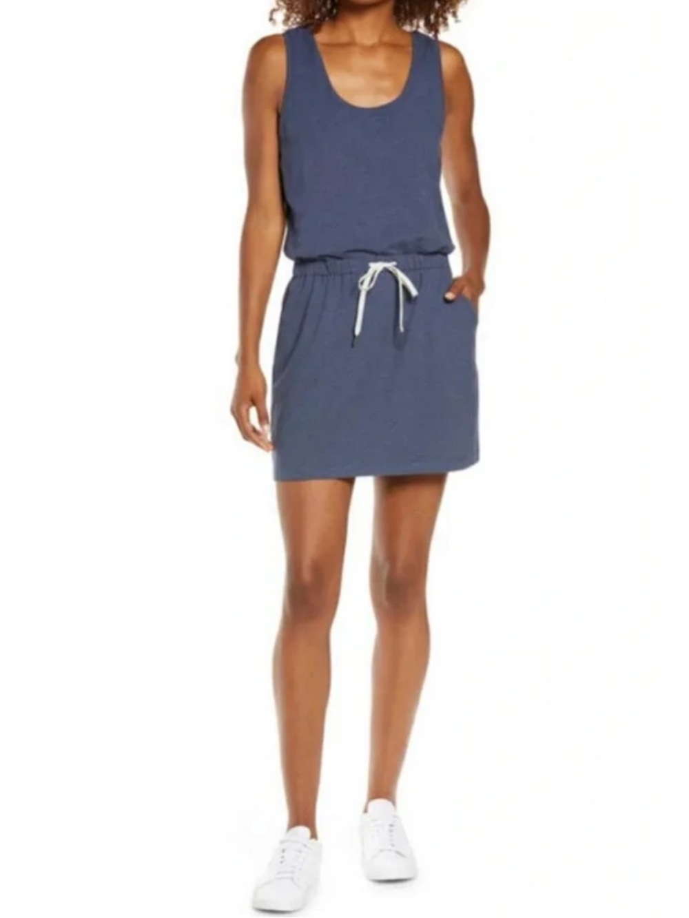 Zella Gwen Ponte Knit Tank Dress ~ Navy Nightfall, Medium